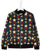 Stella Mccartney Kids Tapestry Bomber Jacket - Blue