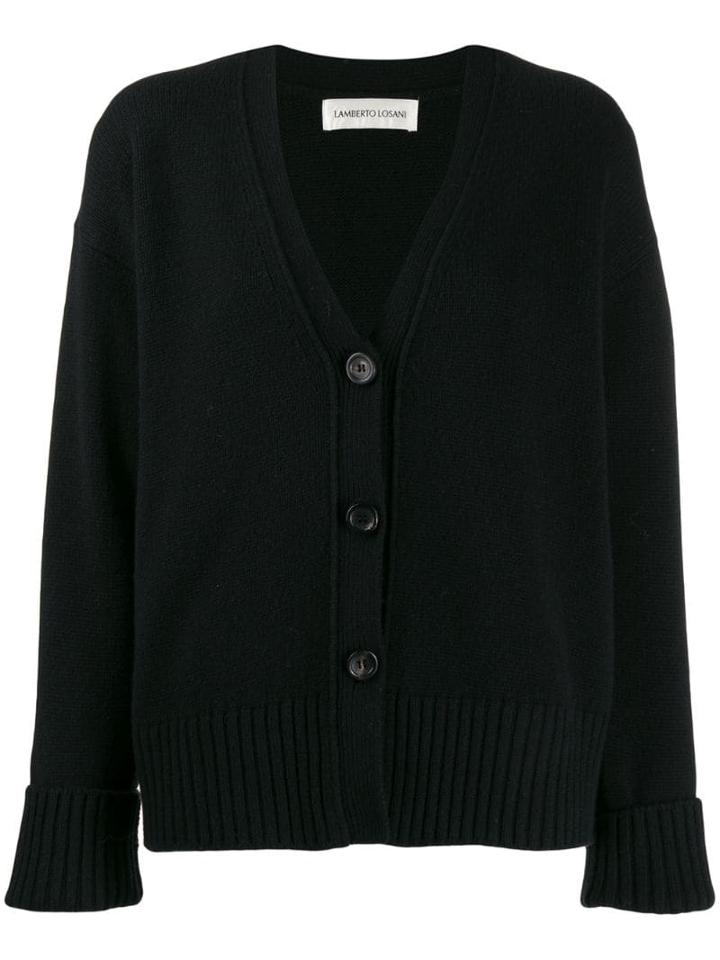 Lamberto Losani Welt Detail Cardigan - Black