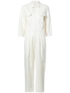 Closed - Cargo Pocket Jumpsuit - Women - Cotton/linen/flax - M, White, Cotton/linen/flax