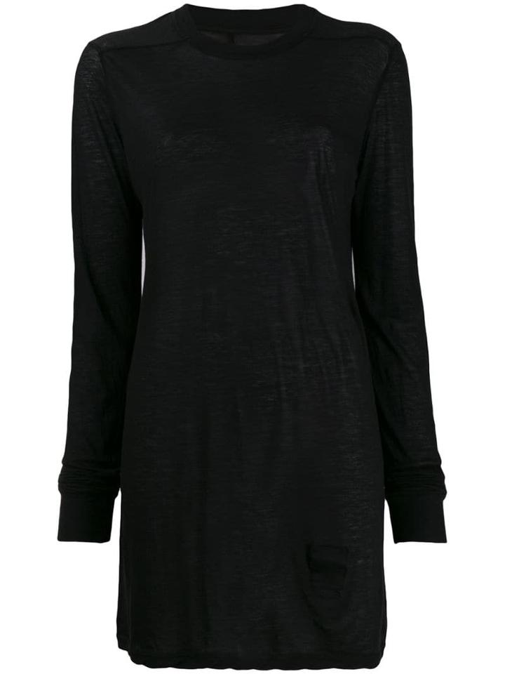 Rick Owens Drkshdw Long-line Knit Top - Black