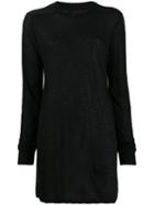 Rick Owens Drkshdw Long-line Knit Top - Black