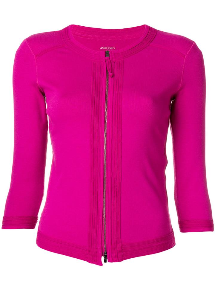 Marc Cain Zipped Cardigan - Pink & Purple