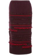 Coohem Tweed Knit Skirt - Red