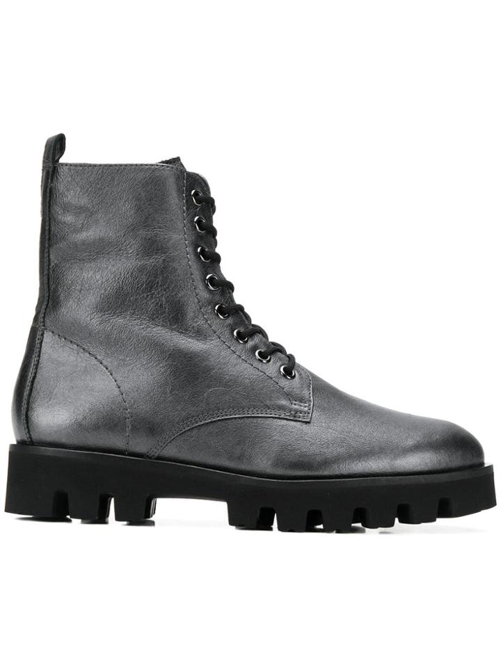 Hogl Lace-up Cargo Boots - Grey
