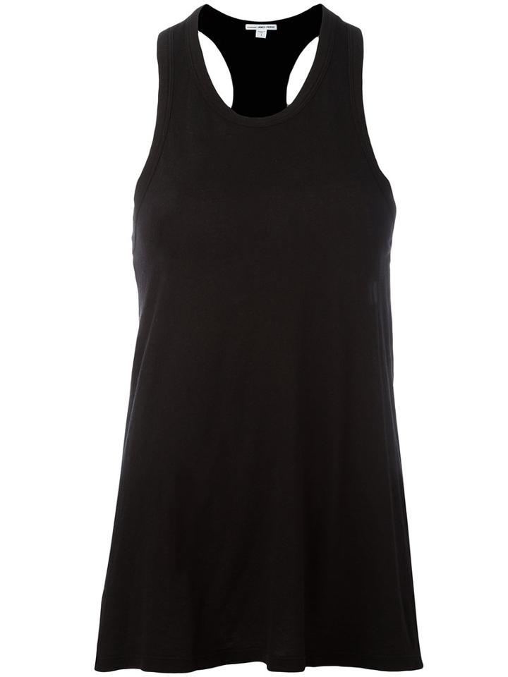 James Perse Racer-back Vest, Women's, Size: Iii, Black, Cotton