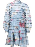 Zimmermann Embellished Flower Print Dress