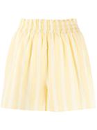Roberto Collina High-waisted Striped Shorts - Yellow