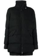 Moncler 'lucienne' Coat, Women's, Size: 0, Black, Polyamide/polyester/virgin Wool