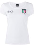 Ea7 Emporio Armani Italia Print T-shirt - White