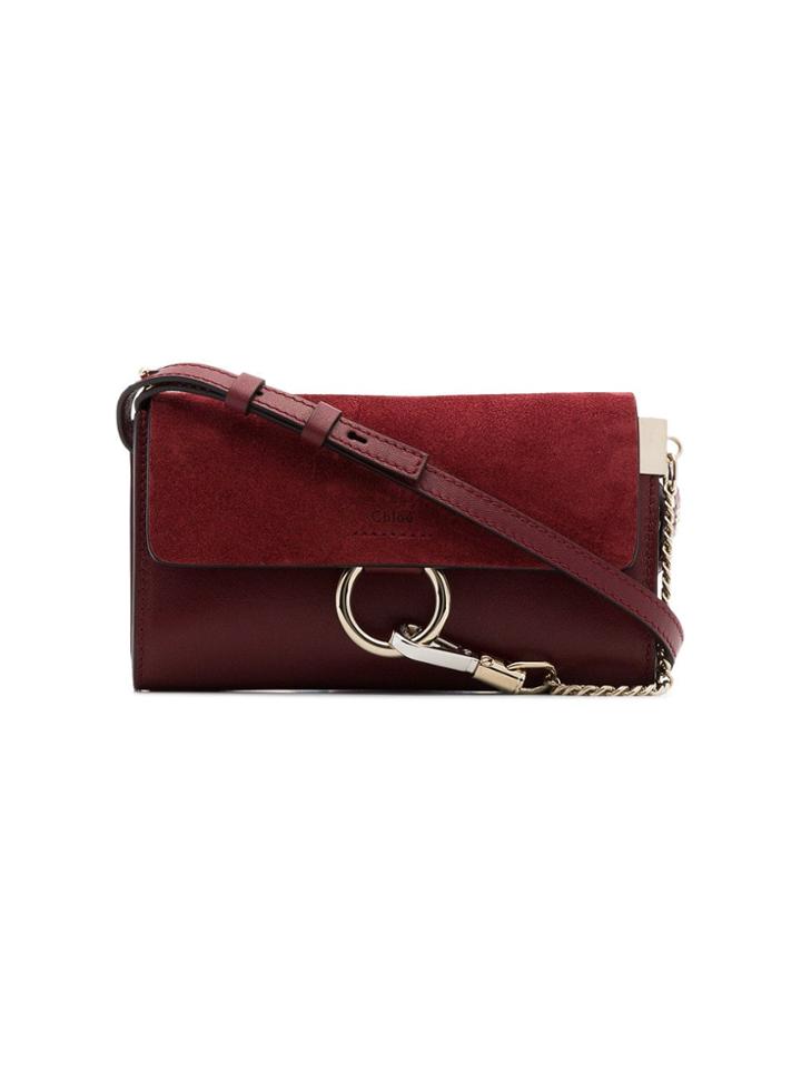 Chloé Plum Purple Faye Small Cross-body Bag - Red