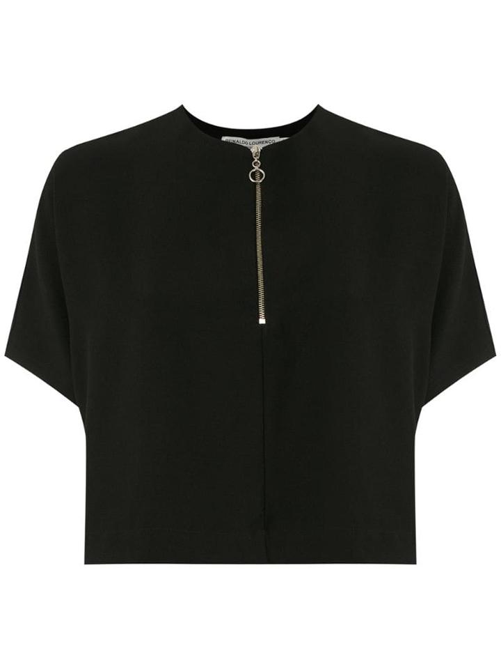 Reinaldo Lourenço Top Decote Ziper - Black