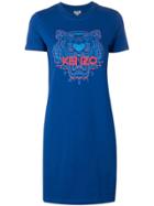 Kenzo Tiger Logo T-shirt Dress - Blue