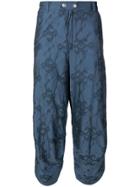Kiko Kostadinov Embroidered Dropped Crotch Trousers - Blue