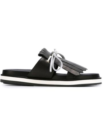 Studio Pollini Fringed Flat Sandals