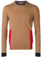 Manuel Ritz Colour Block Jumper - Brown