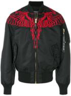 Marcelo Burlon County Of Milan Embroidered Wing Bomber Jacket - Black