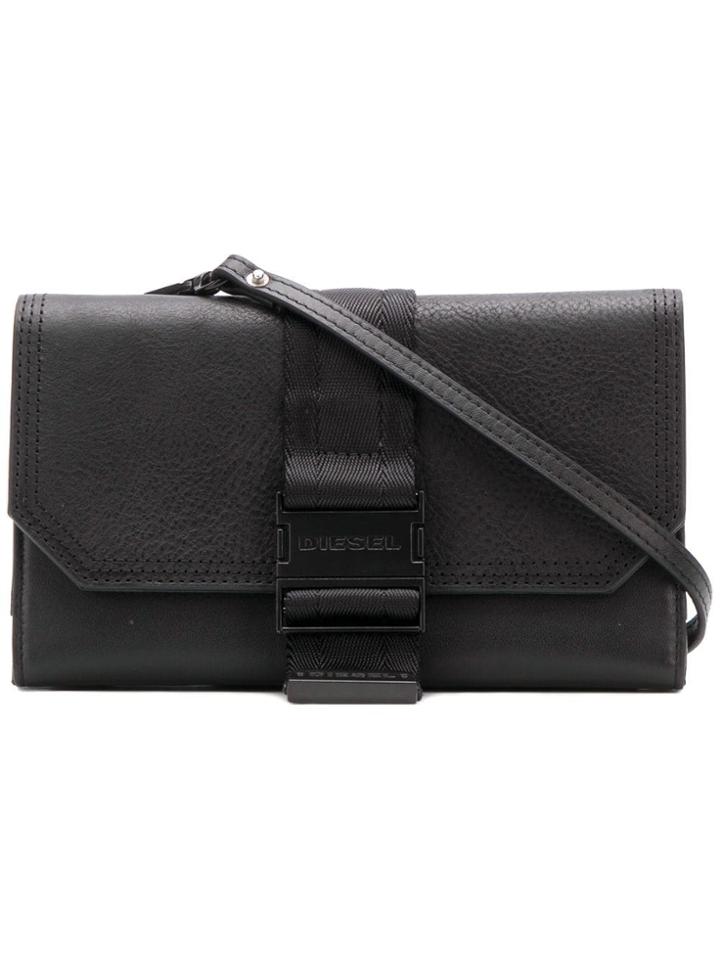 Diesel Buckle Detail Clutch - Black