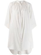 Jil Sander Pinstripe Oversized Shirt - White