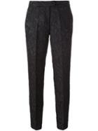 Christian Pellizzari Jacquard Trousers, Women's, Size: 42, Black, Polyester/polyamide/viscose