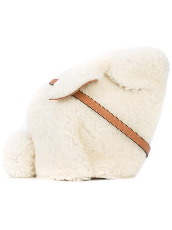 Loewe Mini Bunny Bag - White