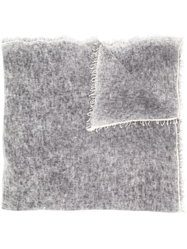Avant Toi Fine Knit Scarf - Grey
