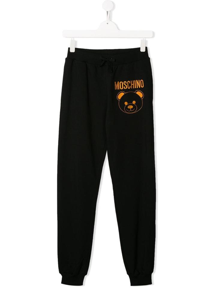 Moschino Kids Teddy Bear Track Pants - Black