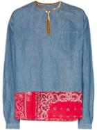 Visvim Bandana Panel Chambray Shirt - Blue