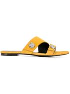 3.1 Phillip Lim Drum Embellished Slides - Yellow