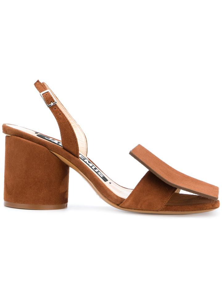 Jacquemus Sling Back Sandals - Brown