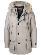 Woolrich Fur Hooded Coat - Neutrals