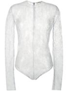 Nina Ricci - Sheer Slim-fit Body - Women - Polyamide - 40, Grey, Polyamide