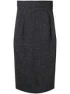Marc Jacobs Embroidered Pencil Skirt - Black