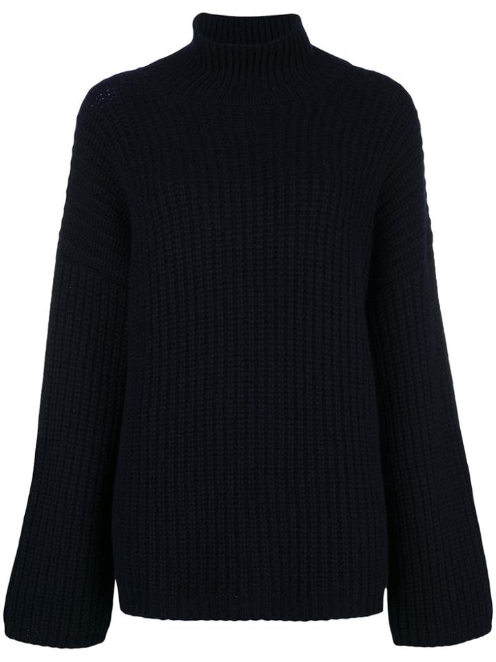 Incentive! Cashmere Turtleneck Chunky Jumper - Blue