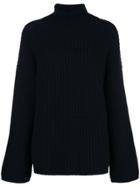 Incentive! Cashmere Turtleneck Chunky Jumper - Blue