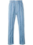 Pence - Striped Trousers - Men - Cotton - 46, Blue, Cotton