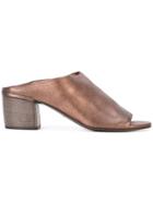 Del Carlo Glitter Effect Mules - Metallic