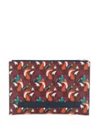 Furla Fox Print Clutch - Blue