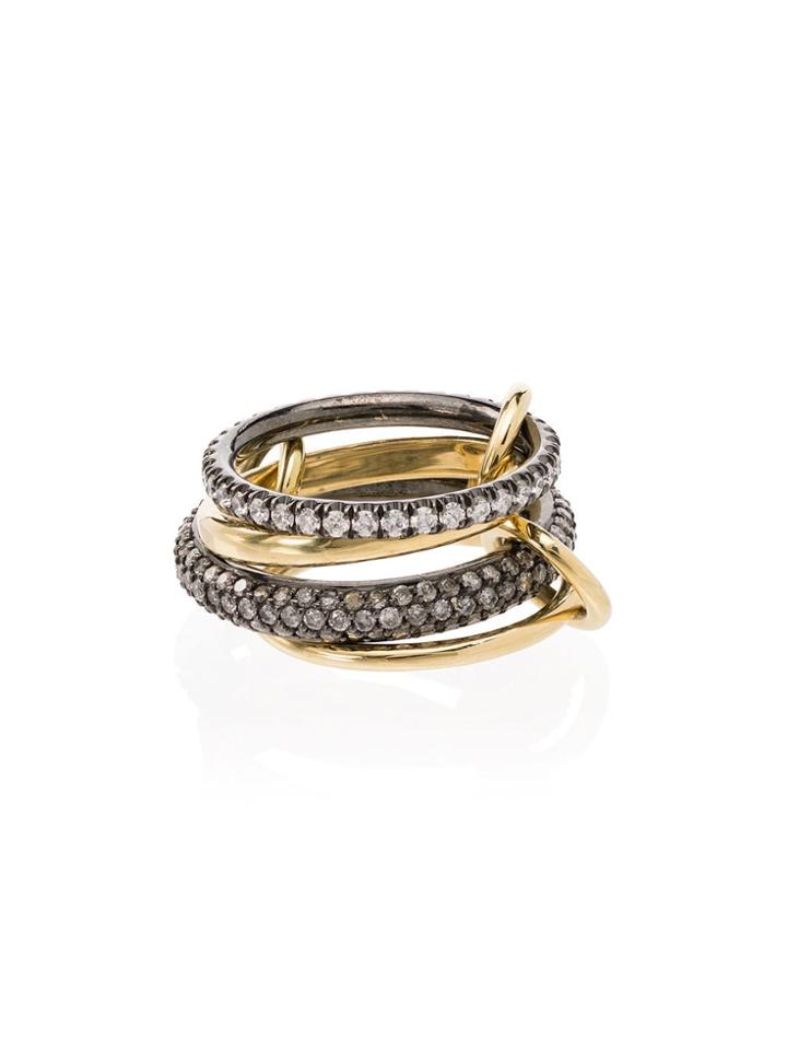 Spinelli Kilcollin 18kt Yellow Gold Vega Four-link Stacked Ring -