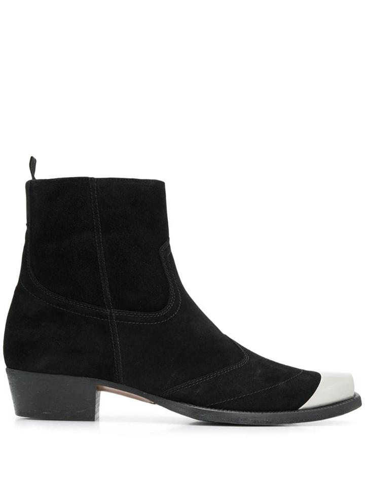 Represent Metal Toe Ankle Boots - Black