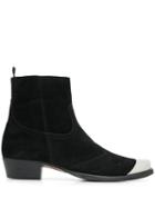 Represent Metal Toe Ankle Boots - Black