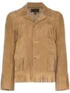 Nili Lotan Frida Suede Fringed Jacket - Neutrals