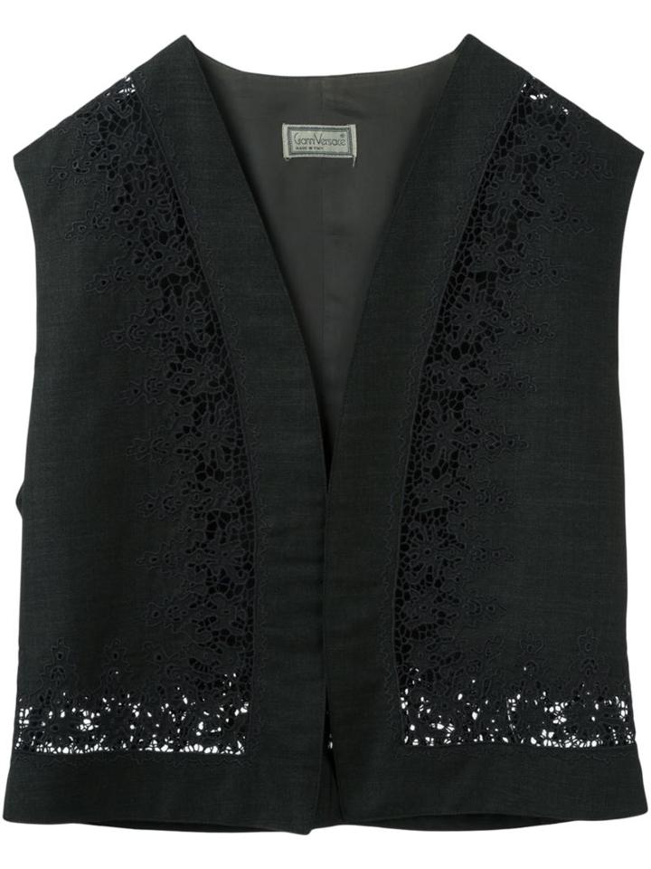 Versace Vintage Floral Embroidered Gilet
