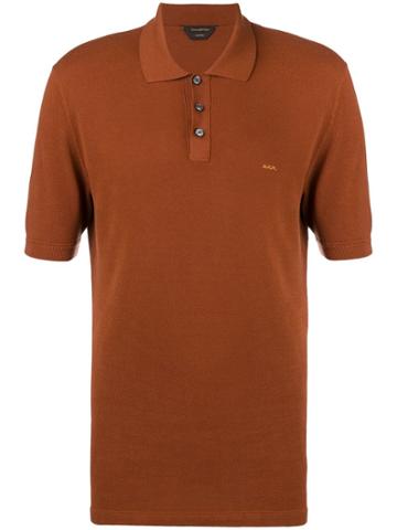 Ermenegildo Zegna Couture Shortsleeved Polo Shirt - Brown