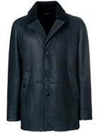 Closed Single Breasted Coat - Blue