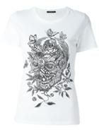 Alexander Mcqueen Floral Skull Print T-shirt