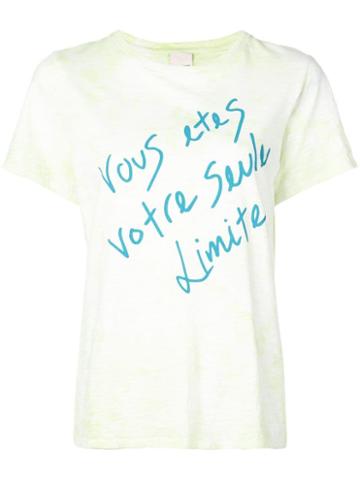 Cinq A Sept Tie-dye Vous Etes T-shirt - Green