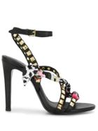 Ash Geisha Studded Heeled Sandals - Black