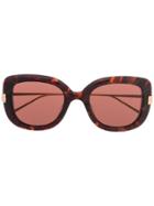Boucheron Eyewear Oversized Sunglasses - Brown