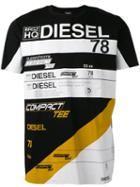 Diesel Printed Logo T-shirt, Men's, Size: Xl, Black, Cotton