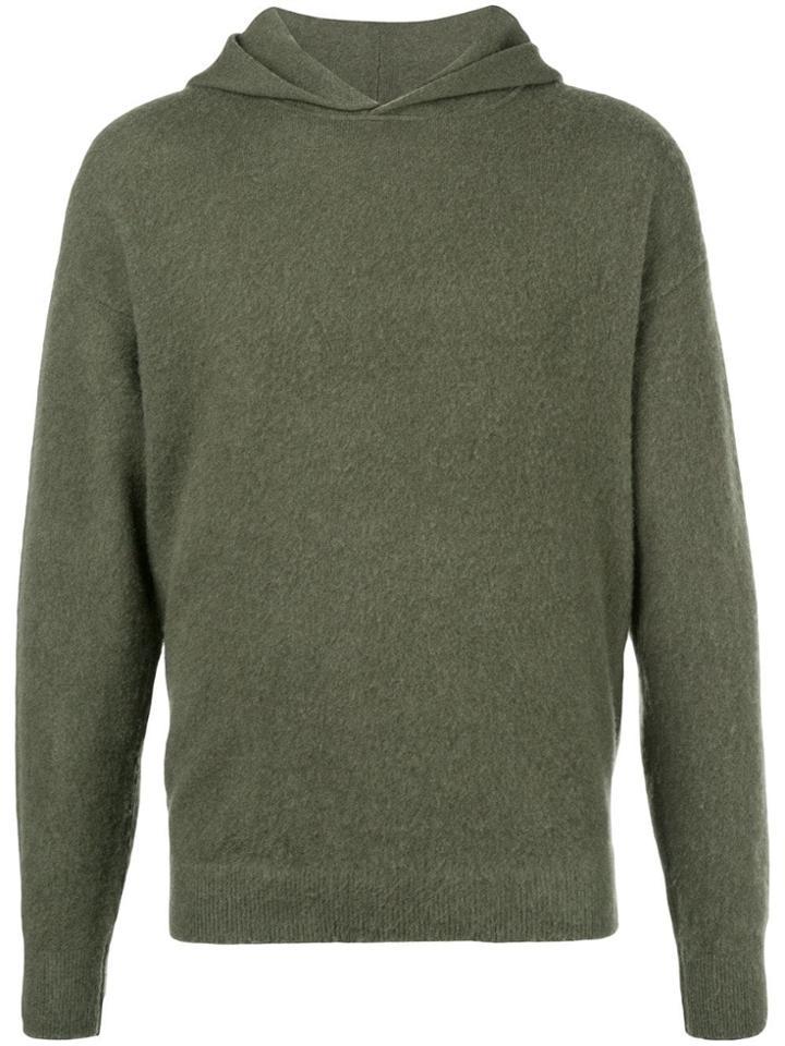 Massimo Alba Textured Style Hoodie - Green